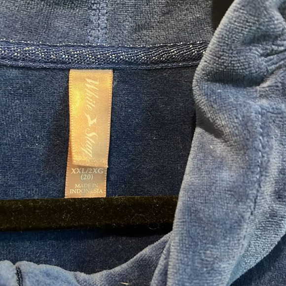 White Stag Velour Tracksuit Jacket XXL Blue Full Zip - Picture 4 of 8